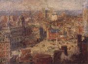 Colin Campbell Cooper Columbus Circle oil on canvas